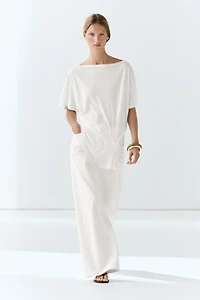 Asymmetric top with embroidered detail