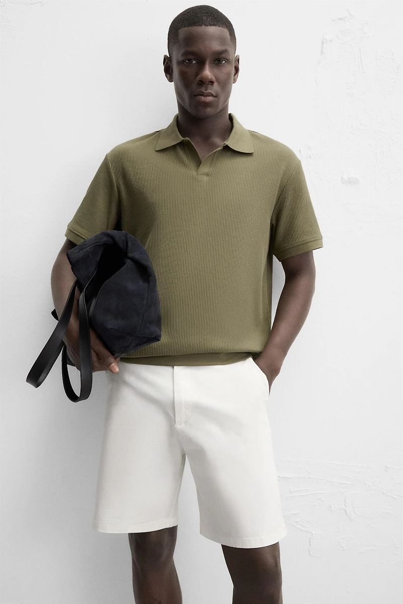 VERTICAL TEXTURED POLO