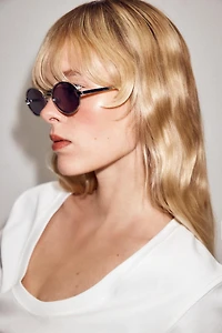 LUNETTES DE SOLEIL MÉTALLIQUES OVALES
