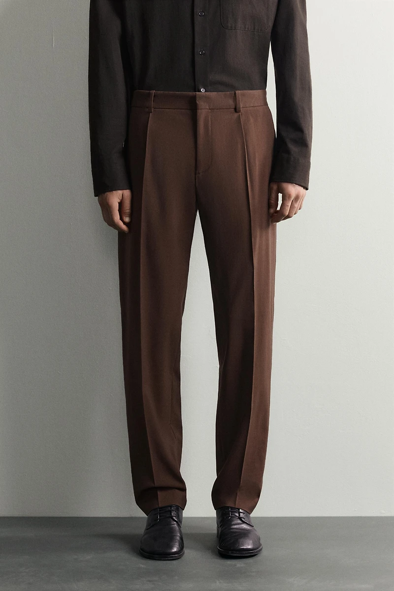 REGULAR FIT SUIT PANTS