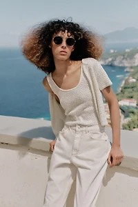 METALLIC THREAD SEQUIN CARDIGAN