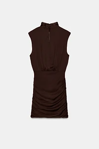 DRAPED MINI DRESS
