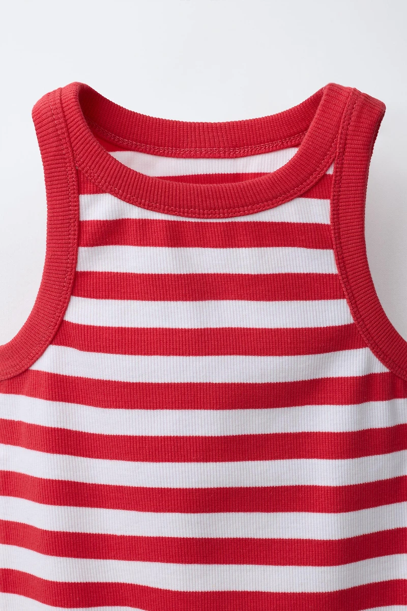 EMBROIDERED RIB DRESS