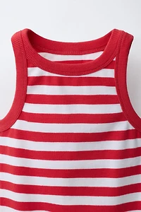 EMBROIDERED RIB DRESS