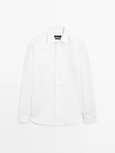 Regular fit textured shirt