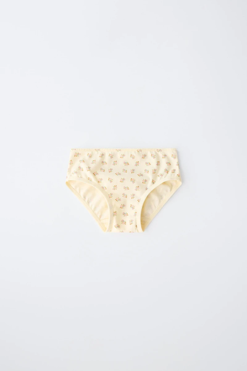 1 1/2-6 ANS / LOT DE SIX CULOTTES À FLEURS