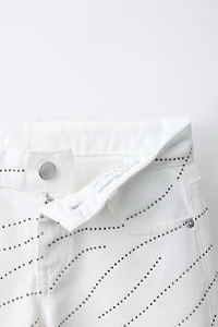 RHINESTONE & STAR WIDE LEG JEANS