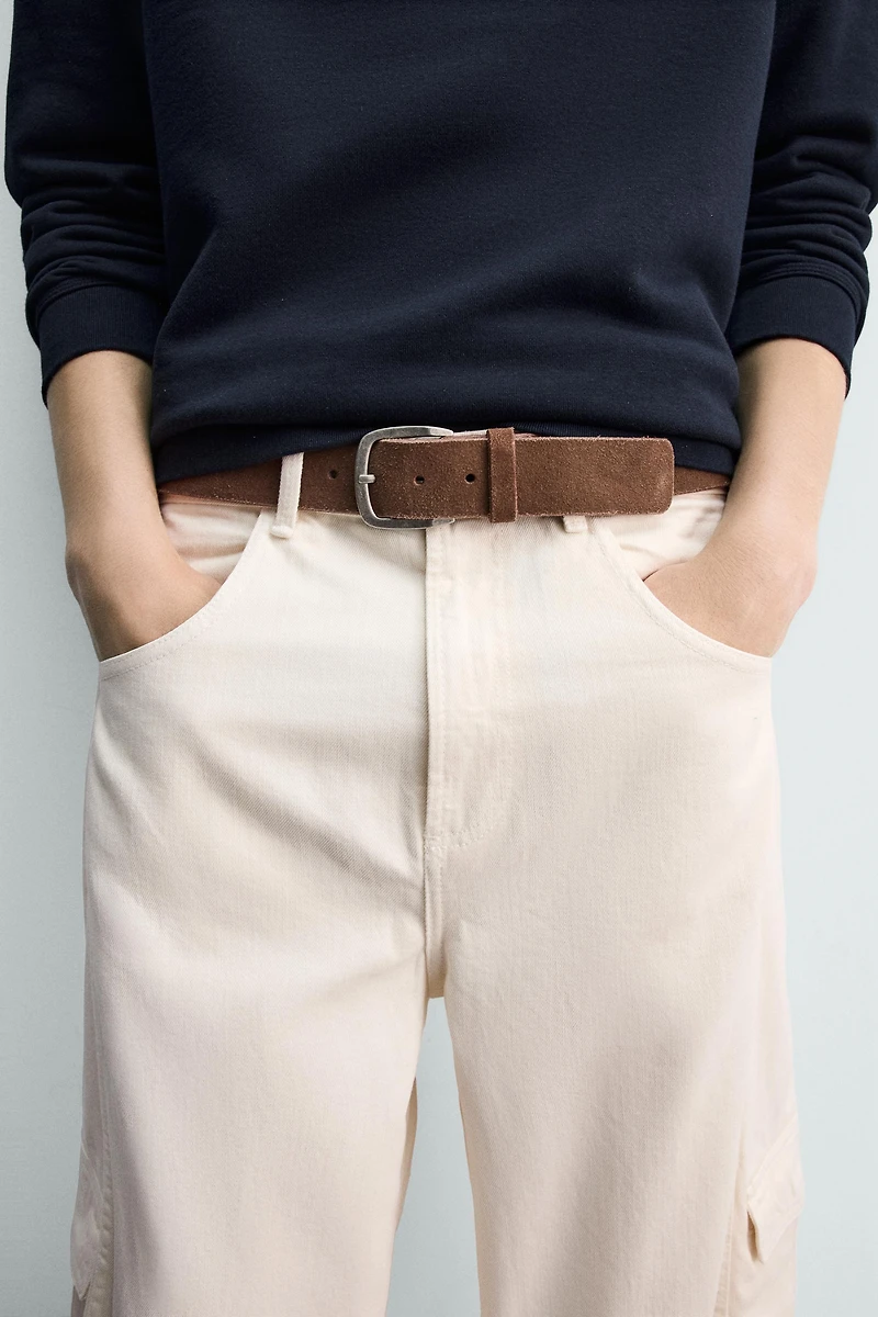SEAMED BAGGY FIT CARGO PANTS