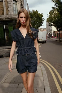 LACE DENIM SHIRT