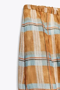ZW COLLECTION RAMIE CHECK BALLOON PANTS
