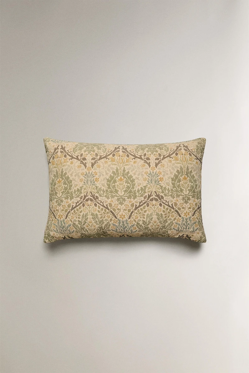 MORRIS & CO. FLORAL THROW PILLOW COVER
