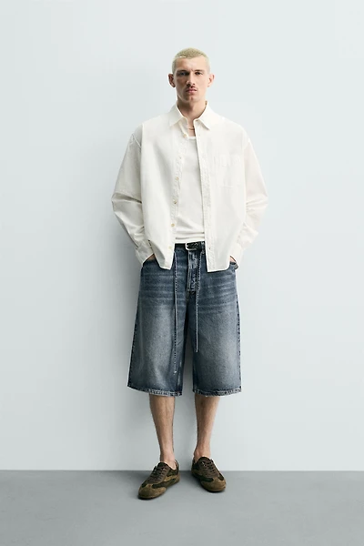 BAGGY FIT DENIM JORTS