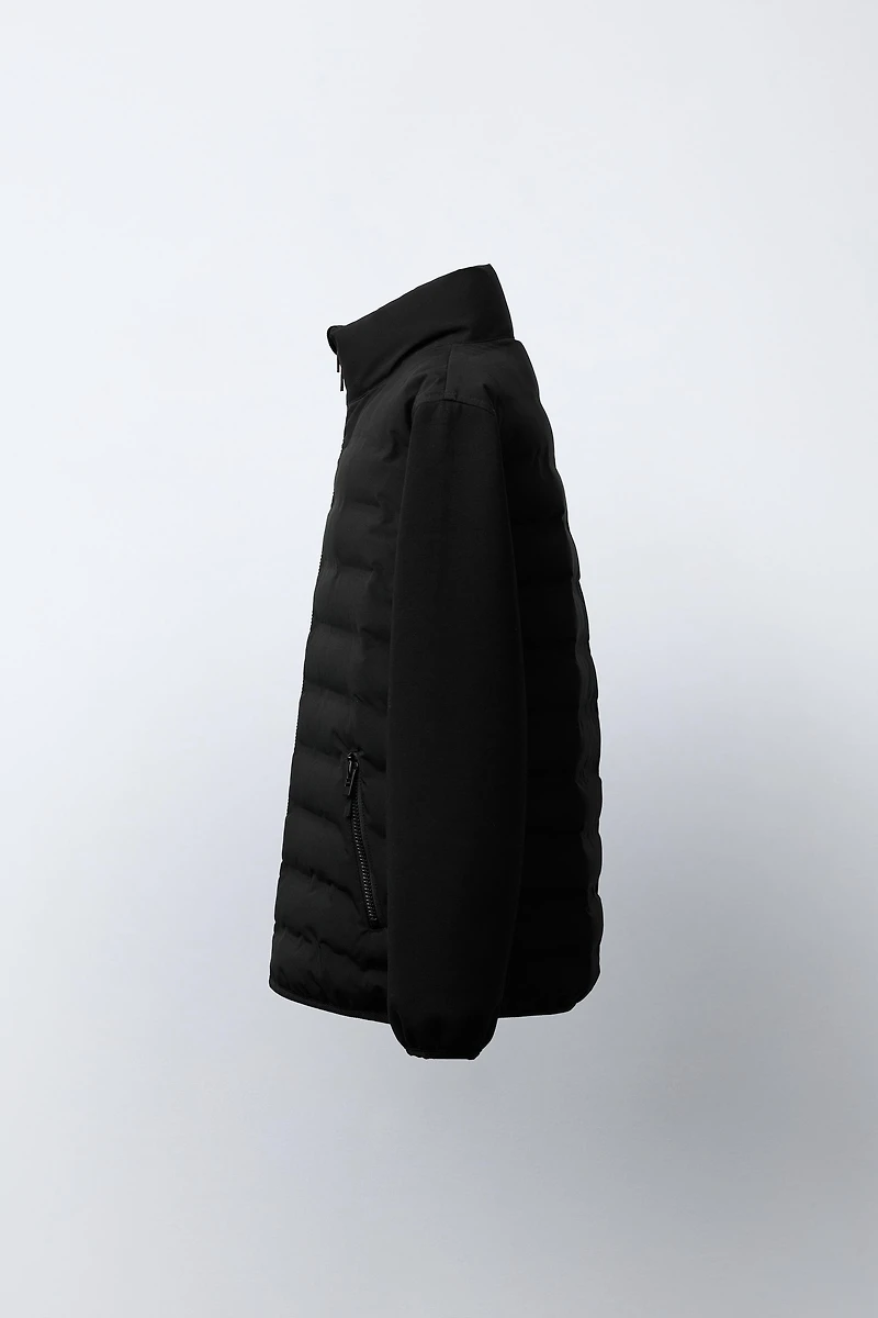 PUFFER JACKET WITH NEOPRENE SLEEVES