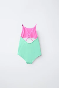 6-14 YEARS/ KNOTTED CUT-OUT SWIMSUIT
