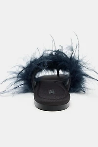 FEATHER FLAT SANDALS