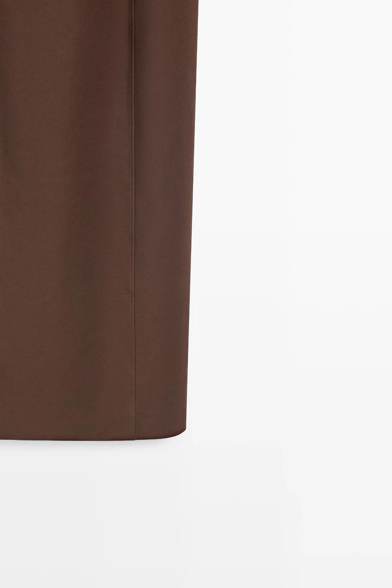 Cotton blend strappy midi dress