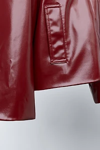 REMOVABLE COLLAR PATENT JACKET