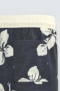 LONG HIBISCUS PRINT SWIMSUIT