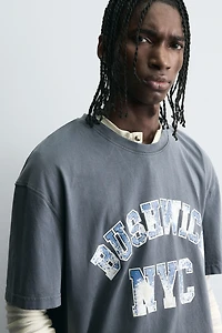 T-SHIRT IMPRIMÉ DÉLAVÉ