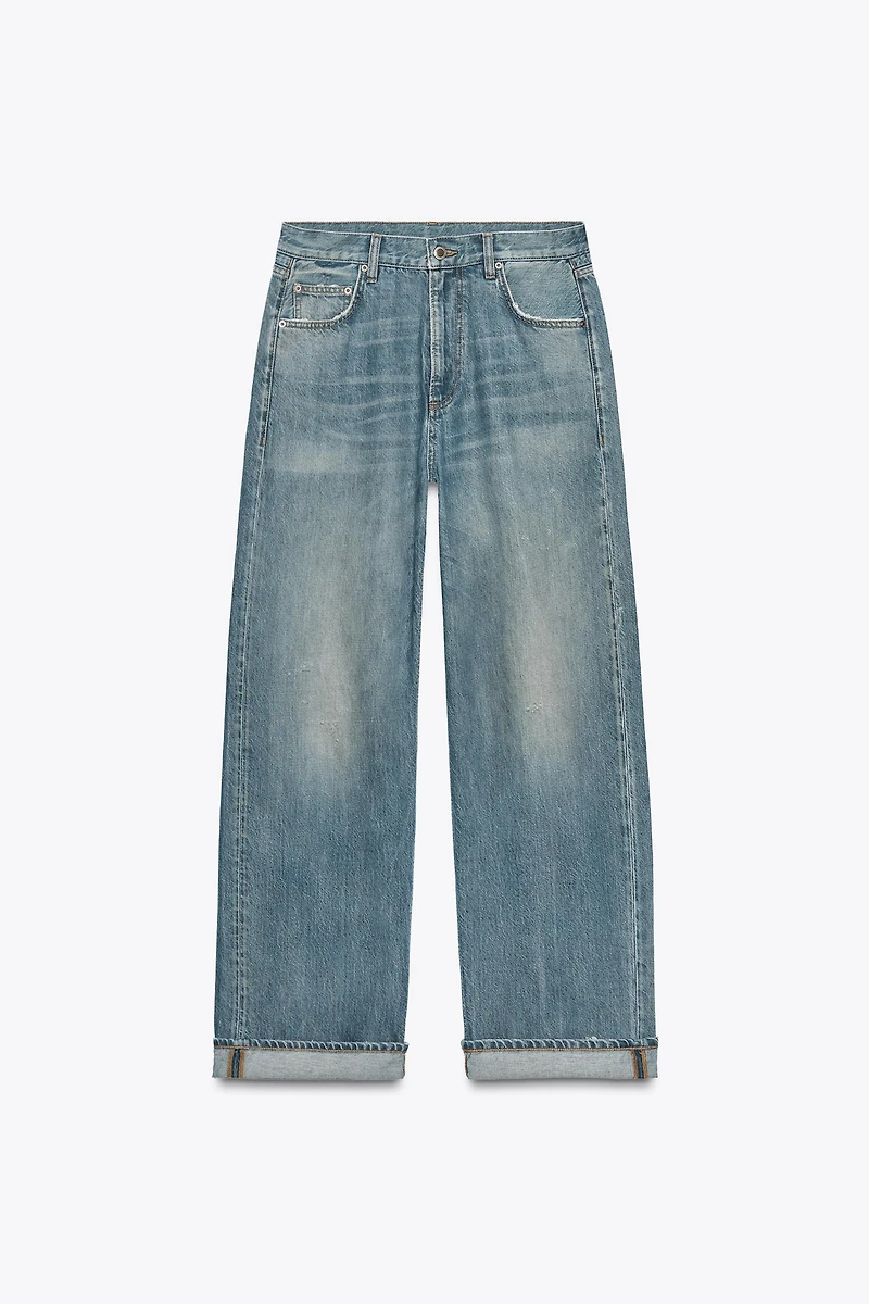 ZW COLLECTION MID-RISE BAGGY JEANS