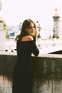 STRAPLESS LACE DRESS