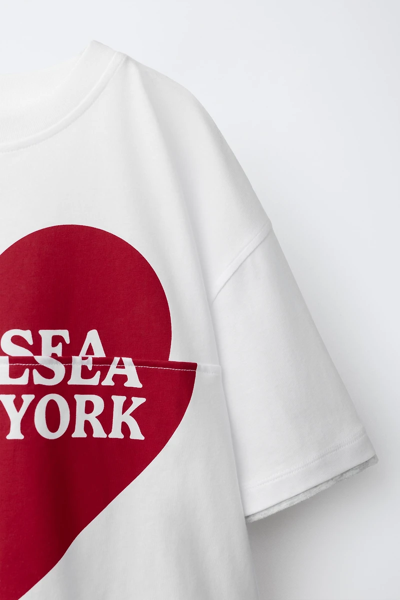 HEART PRINT T-SHIRT