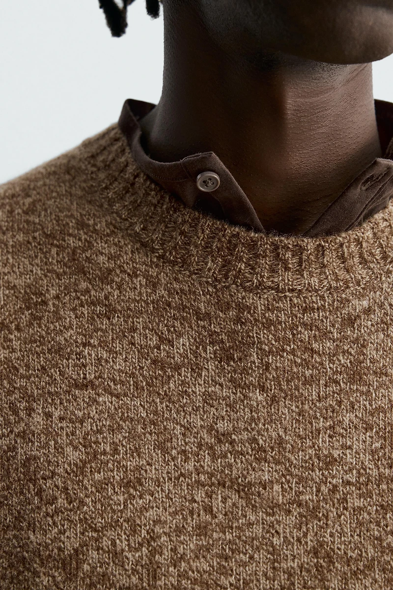 100% WOOL TEXTURED JUMPER