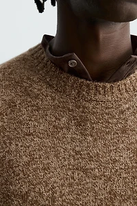 100% WOOL TEXTURED JUMPER