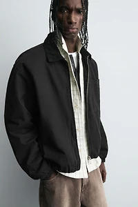 RELAXED FIT ZIP-UP JACKET