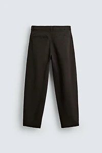 RELAXED FIT PLEATED PANTS