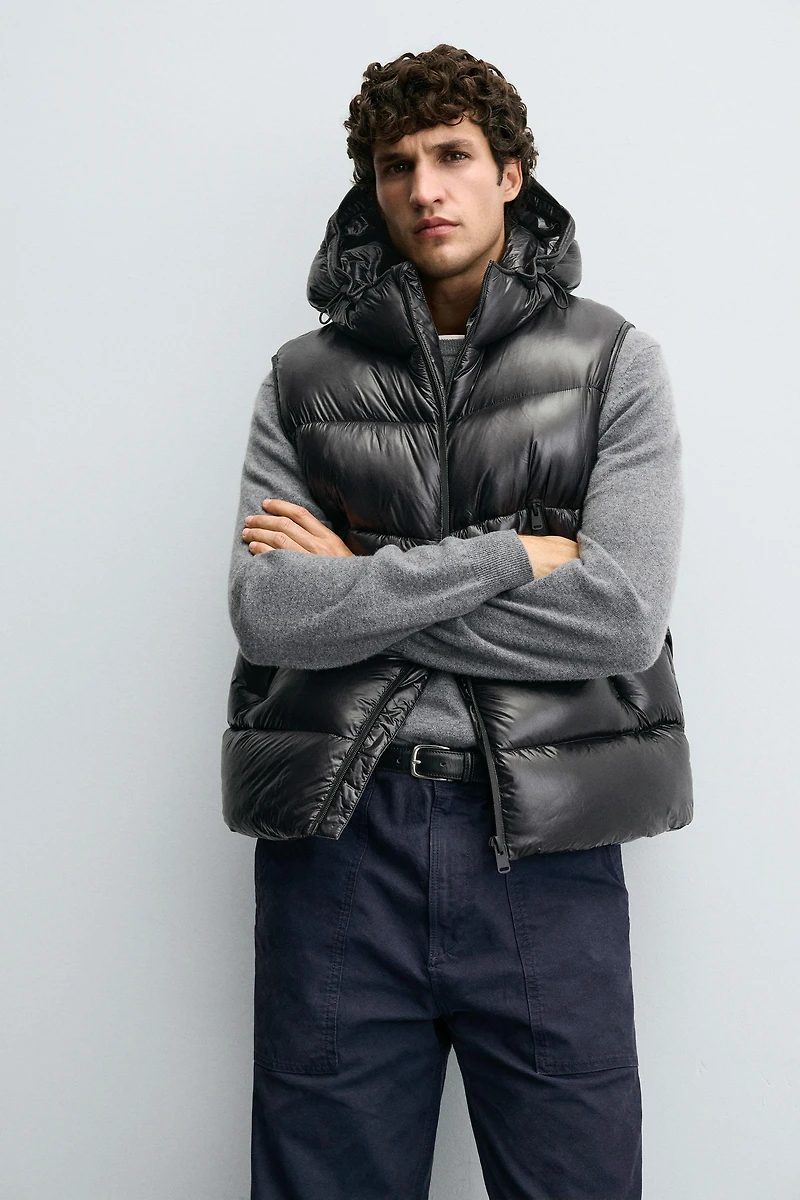 100% FEATHER PUFFER VEST