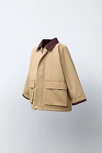 CONTRASTING COLLAR JACKET