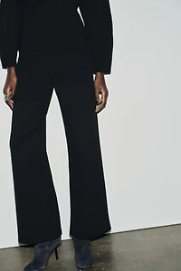 INTERLOCK WIDE LEG PANTS