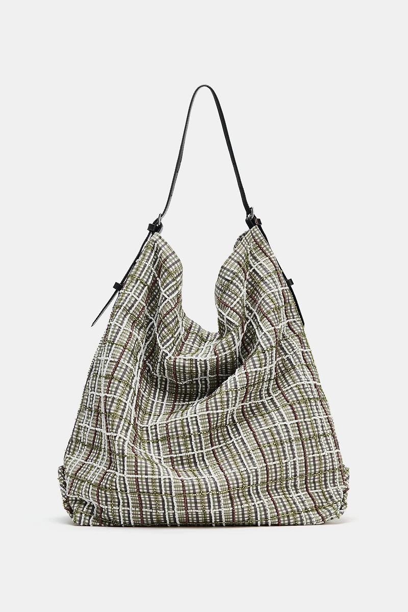 SHIMMER APPLIQUÉ SHOPPER BAG