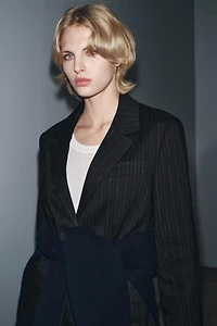 ZW COLLECTION STRIPED LINEN BLAZER
