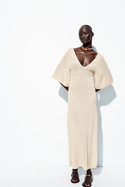POINTELLE KNIT MAXI DRESS