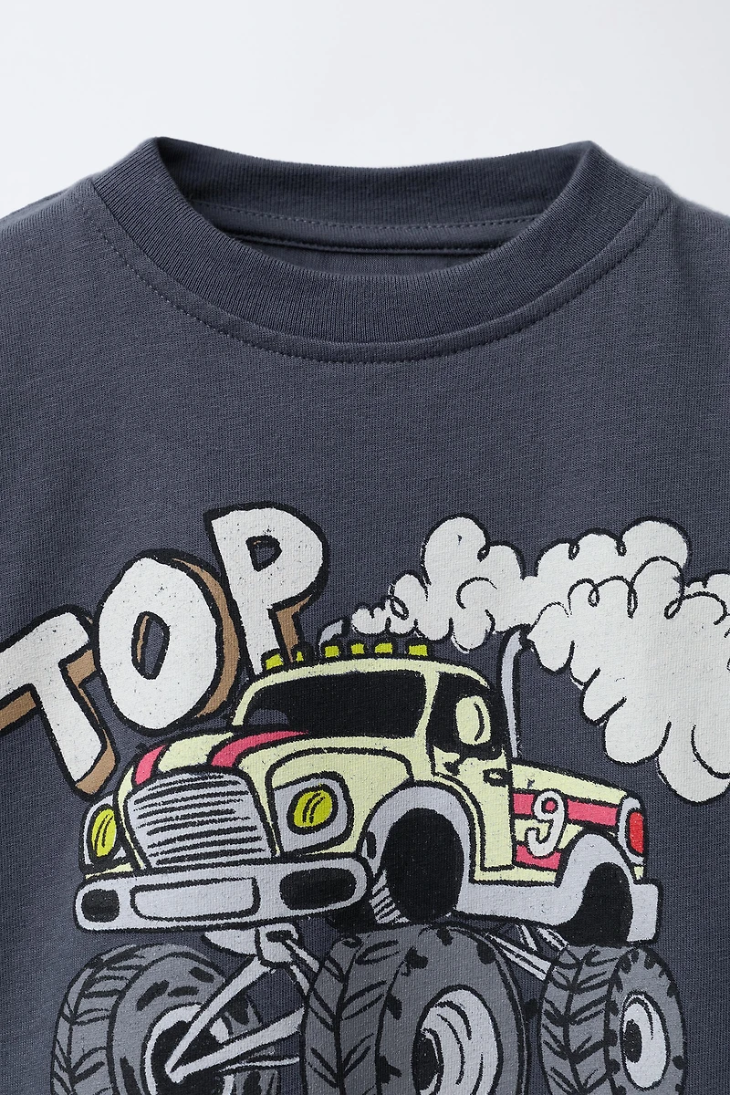MONSTERS WHEELS © PRINTED T-SHIRT