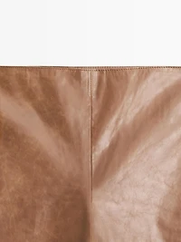 Shiny nappa leather trousers