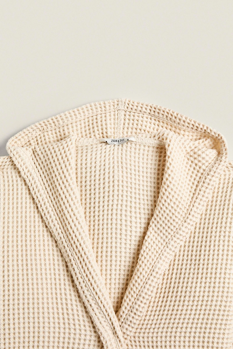 PEIGNOIR COTON WAFFLE