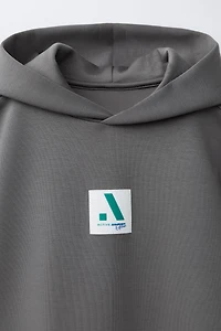 SPORTY SHORT SLEEVE MODAL HOODIE
