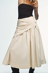 SCARF VOLUME MIDI SKIRT