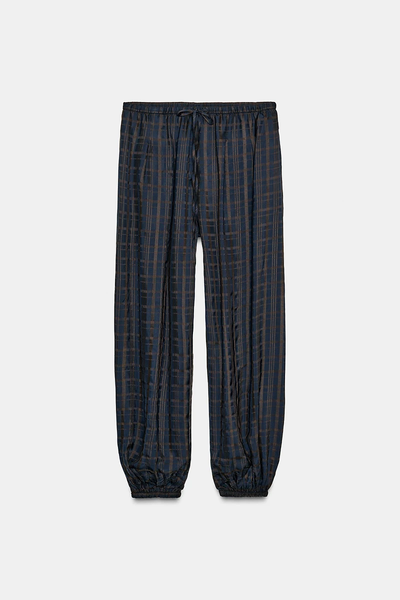 ZW COLLECTION PLAID BALLOON PANTS