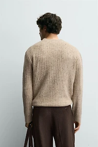 RIBBED BUTTONED JUMPER