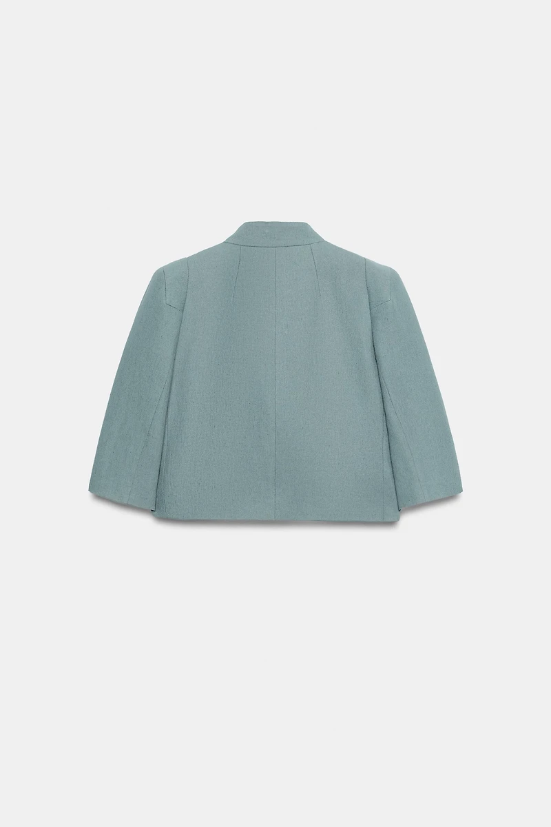 ZW COLLECTION CROPPED LINEN BLAZER