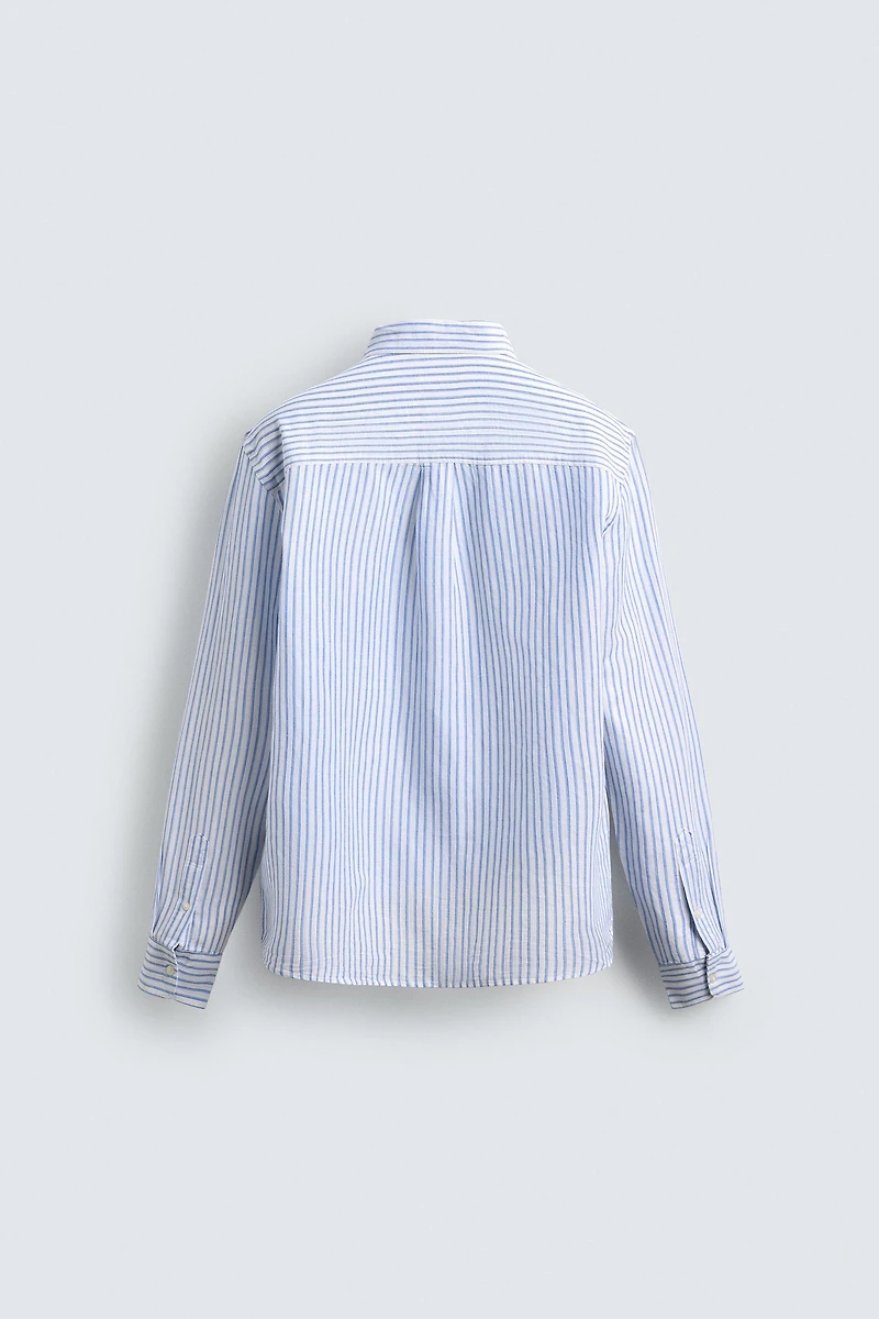 REGULAR FIT LINEN-COTTON SHIRT