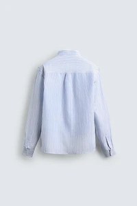 REGULAR FIT LINEN-COTTON SHIRT