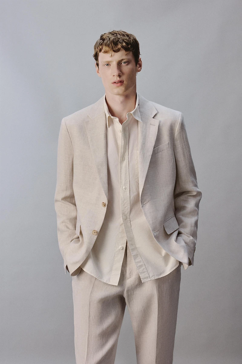 100% LINEN SUIT BLAZER