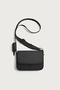 RUBBERIZED TEXTURE CROSSBODY BAG