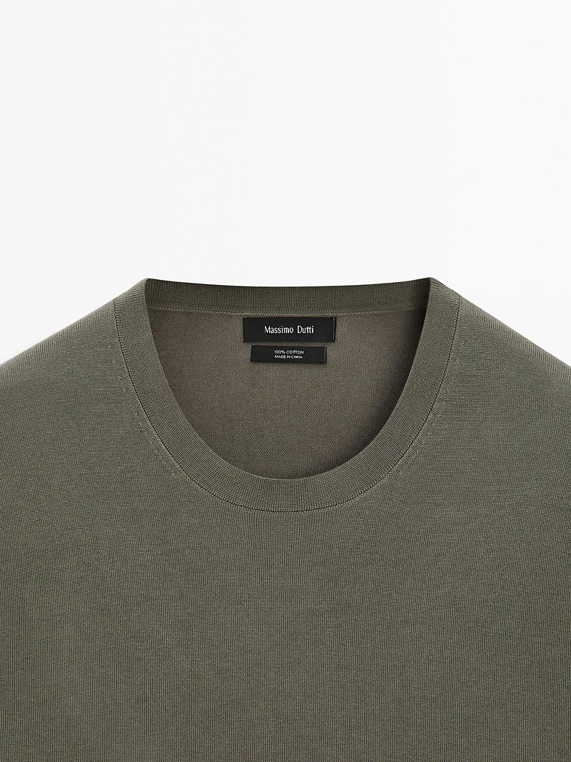 T-shirt en maille 100 % coton