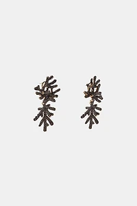 SPARKLY CORAL EARRINGS
